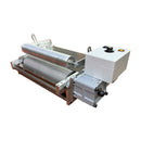 Back view of cold glue roll coater with 13" rollers